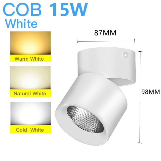 Led Spotlights COB Foco Led Spot Light Lamp Ceiling 10W 20/30W Track Lights Foldable Downlight for Home Shop Clothing Store 220V
