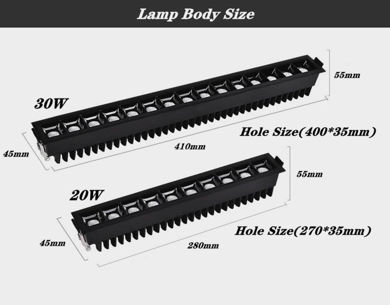 LED downlightStrip dimmable recessed LED ceiling lights, 2w, 4w, 6w 10W, 20W, 30W, AC85 ~ 265V, COB LED downlights, indoor lighti