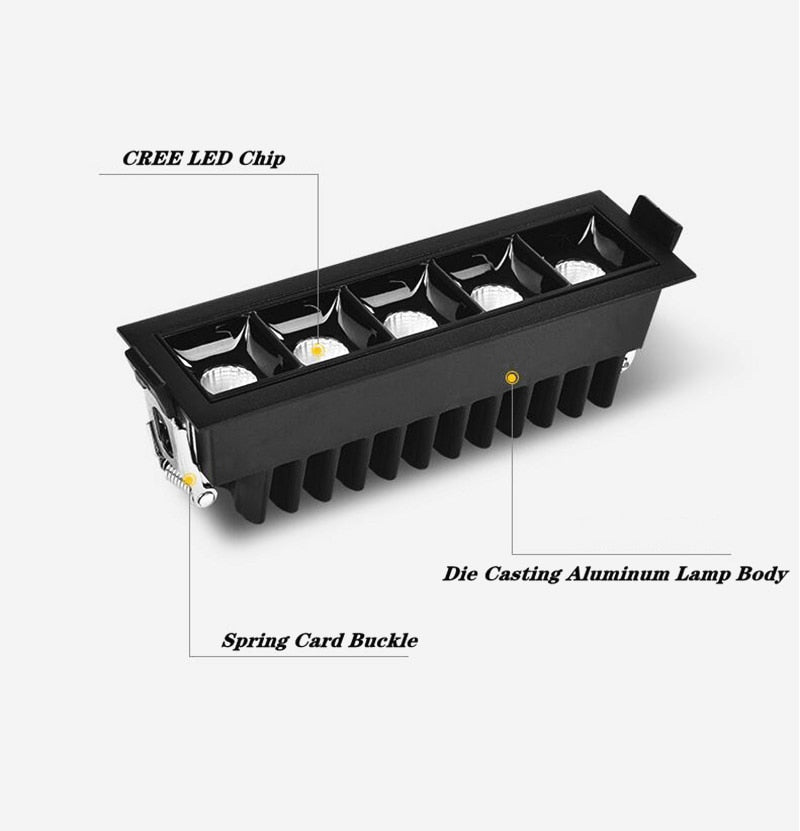 LED downlightStrip dimmable recessed LED ceiling lights, 2w, 4w, 6w 10W, 20W, 30W, AC85 ~ 265V, COB LED downlights, indoor lighti