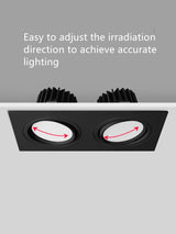 Recessed Square Bright  white black LED Dimmable Downlight COB 7W 9W 12W 14W 18W 24W LED Spot light Ceiling Lamp AC85-265V