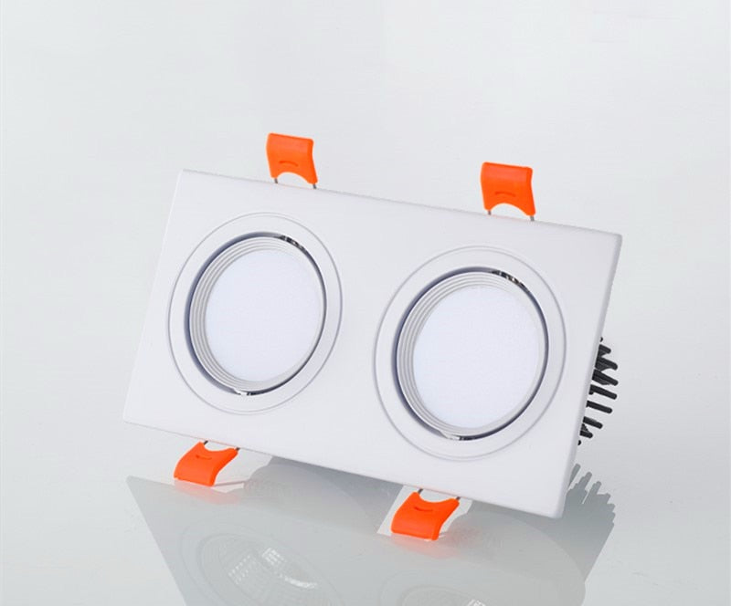 Recessed Square Bright  white black LED Dimmable Downlight COB 7W 9W 12W 14W 18W 24W LED Spot light Ceiling Lamp AC85-265V