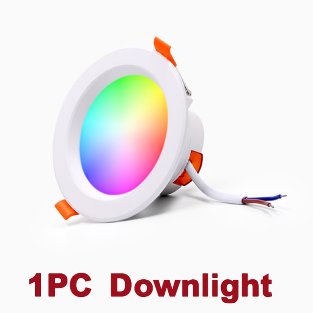 Smart Led Downlight RGB Recessed Round Spotlight Smart Home Tuya WiFi Dimmable Indoor lights Fixture 5W/7W/9W/15W CW+WW+RGB