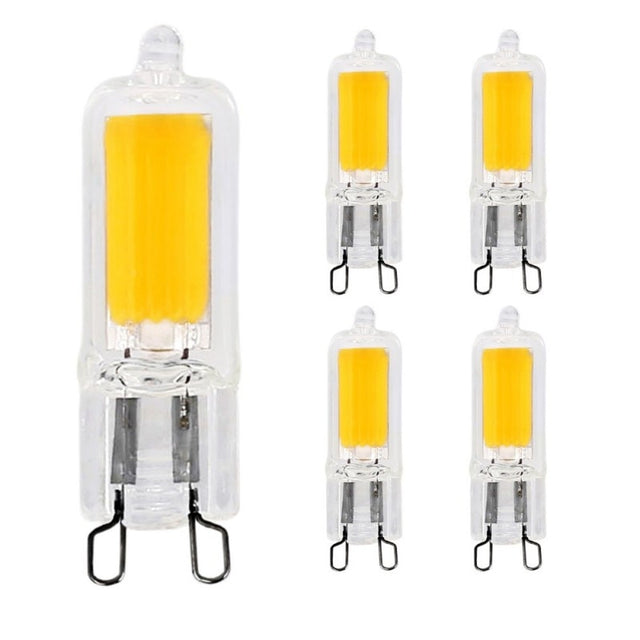 Super Bright G9 LED Light Bulb 7W 9W 12W 15W 220V Glass Lamp Cold White/Warm White Constant Power Light LED Lighting G9 COB Bulbs