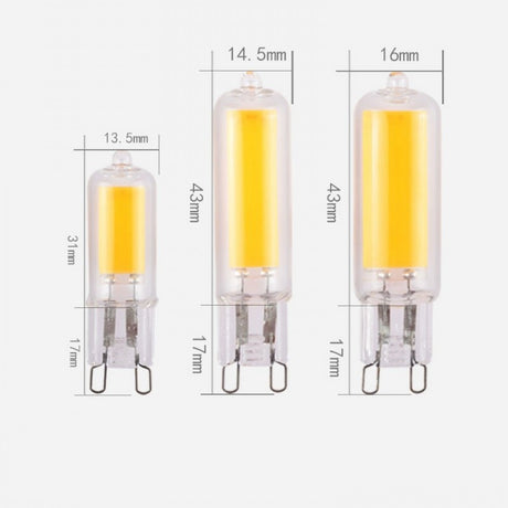 Super Bright G9 LED Light Bulb 7W 9W 12W 15W 220V Glass Lamp Cold White/Warm White Constant Power Light LED Lighting G9 COB Bulbs