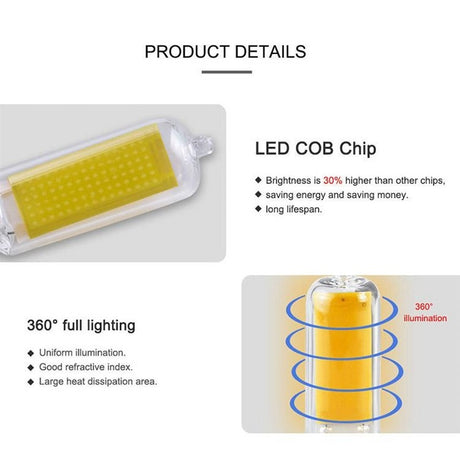 Super Bright G9 LED Light Bulb 7W 9W 12W 15W 220V Glass Lamp Cold White/Warm White Constant Power Light LED Lighting G9 COB Bulbs