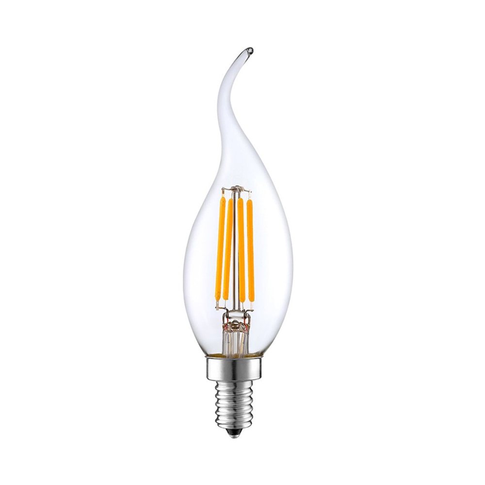 LED Bulb E14 4W/6W Dimmable Edison Retro Filament Candle Light AC220V C35 10pcs Warm/Cold White 360 Degree Energy Saving Lamp