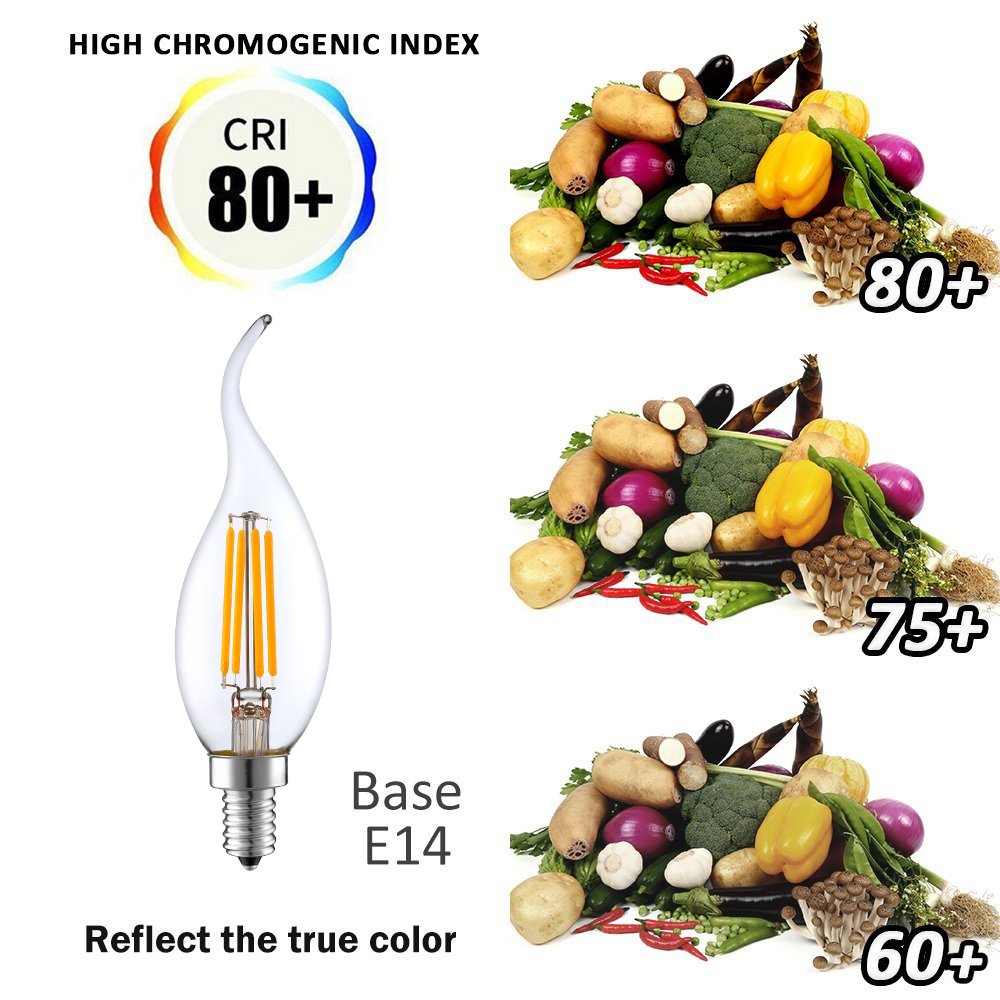 LED Bulb E14 4W/6W Dimmable Edison Retro Filament Candle Light AC220V C35 10pcs Warm/Cold White 360 Degree Energy Saving Lamp