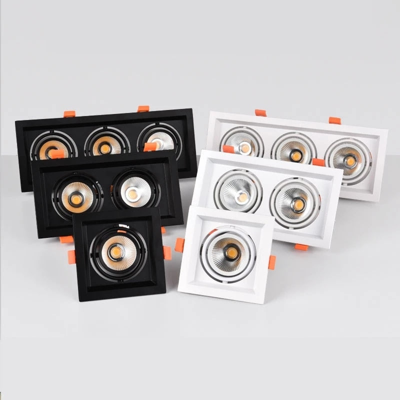 Recessed Dimmable COB LED Downlights 10W 20W 30W LED Ceiling Spot Lights 85-265V LED Ceiling Lamps Warm Cold White Indoor Lighting