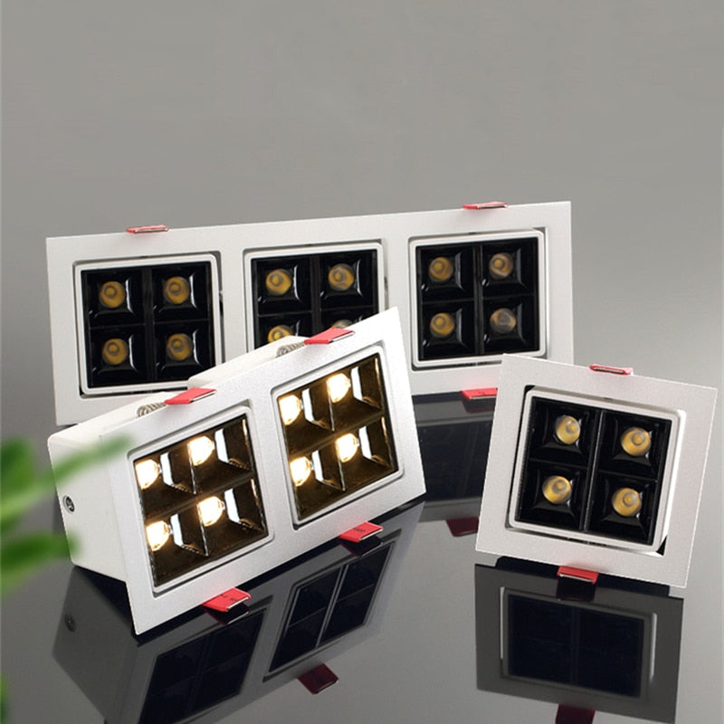 Thick Aluminum Adjustable Angle Recessed LED Spot Lighting 220V 110V Bedroom Kitchen Indoor Downlight 8W 16W 32W Ceiling light