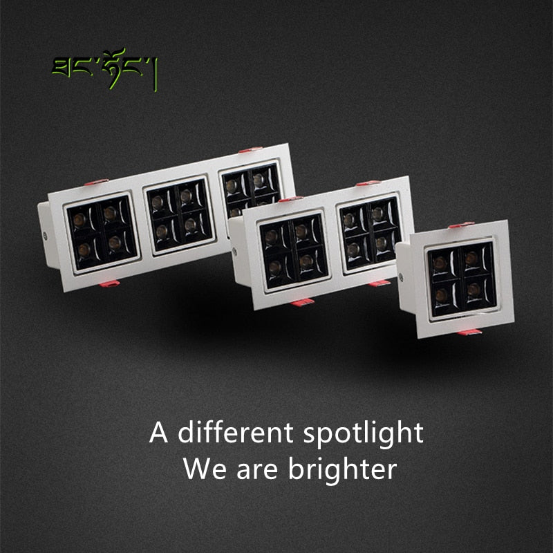 Thick Aluminum Adjustable Angle Recessed LED Spot Lighting 220V 110V Bedroom Kitchen Indoor Downlight 8W 16W 32W Ceiling light