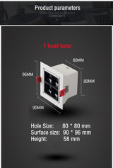 Thick Aluminum Adjustable Angle Recessed LED Spot Lighting 220V 110V Bedroom Kitchen Indoor Downlight 8W 16W 32W Ceiling light