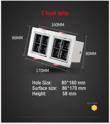 Thick Aluminum Adjustable Angle Recessed LED Spot Lighting 220V 110V Bedroom Kitchen Indoor Downlight 8W 16W 32W Ceiling light