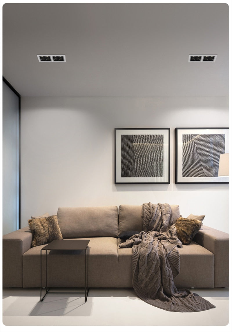 Thick Aluminum Adjustable Angle Recessed LED Spot Lighting 220V 110V Bedroom Kitchen Indoor Downlight 8W 16W 32W Ceiling light