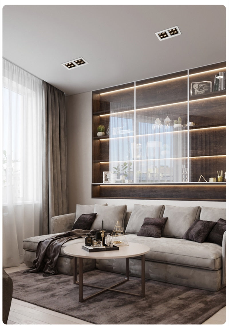 Thick Aluminum Adjustable Angle Recessed LED Spot Lighting 220V 110V Bedroom Kitchen Indoor Downlight 8W 16W 32W Ceiling light