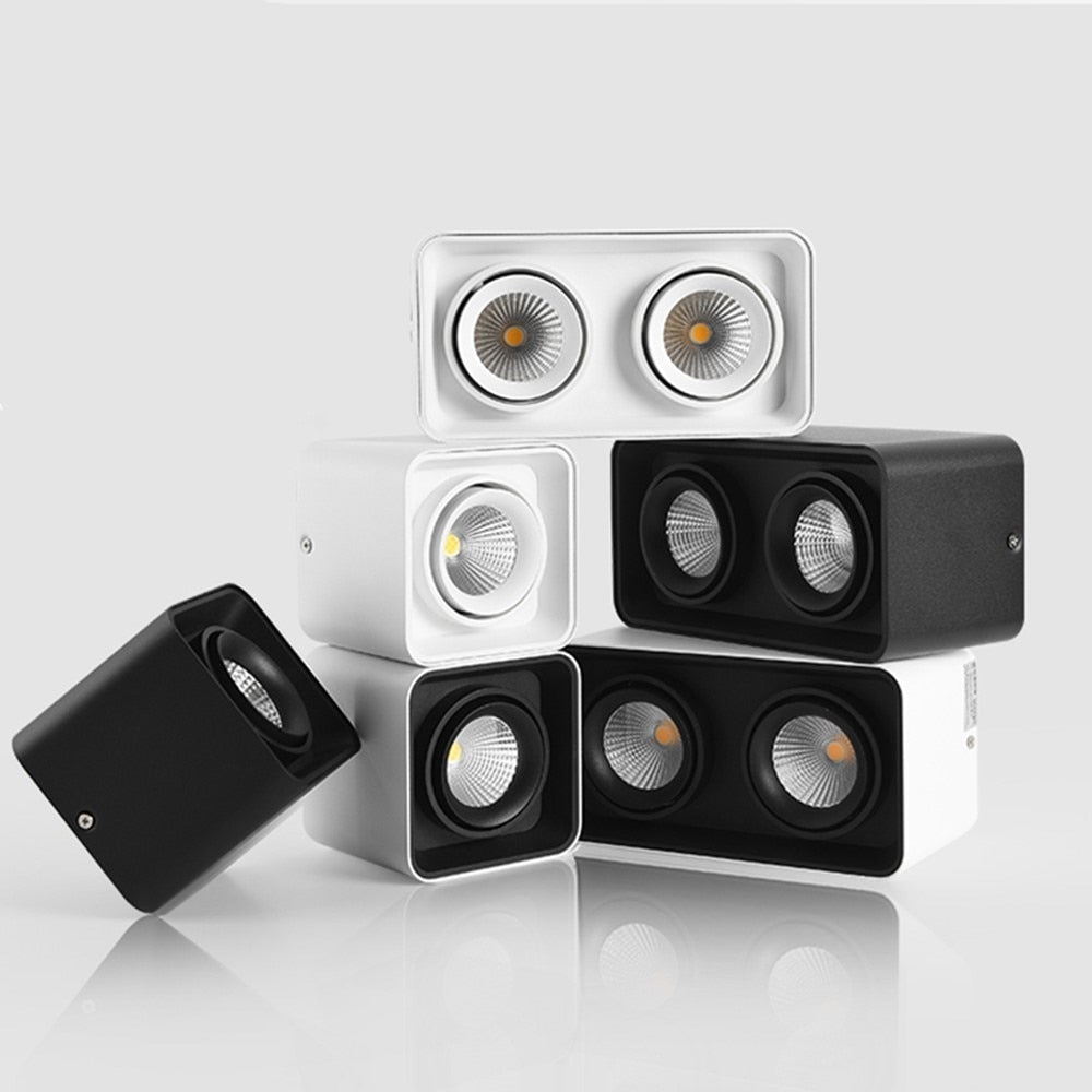 Square Surface Mounted Ceiling Downlight lamp 7W 14W ceiling led lights AC110V 220V cob led spot lights Ceiling Fixtures Lighting