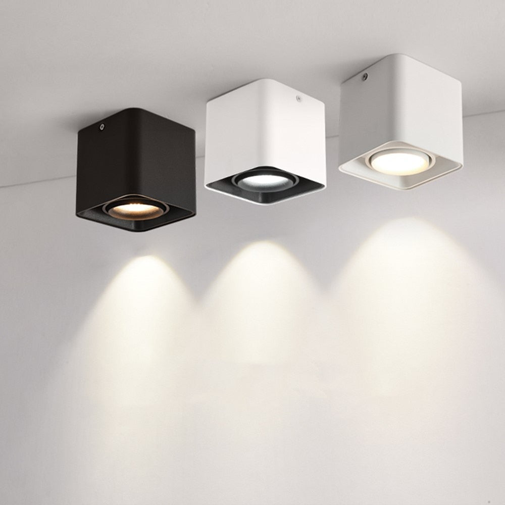 Square Surface Mounted Ceiling Downlight lamp 7W 14W ceiling led lights AC110V 220V cob led spot lights Ceiling Fixtures Lighting