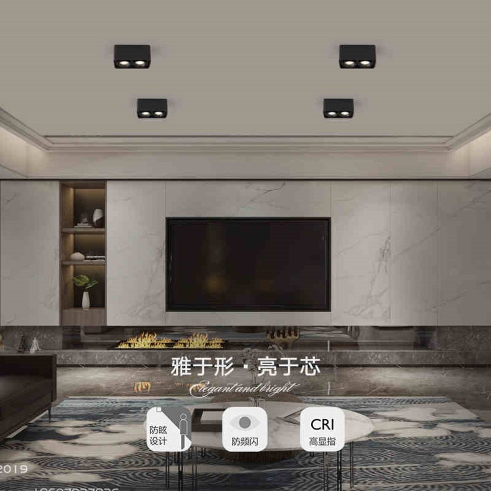 Square Surface Mounted Ceiling Downlight lamp 7W 14W ceiling led lights AC110V 220V cob led spot lights Ceiling Fixtures Lighting