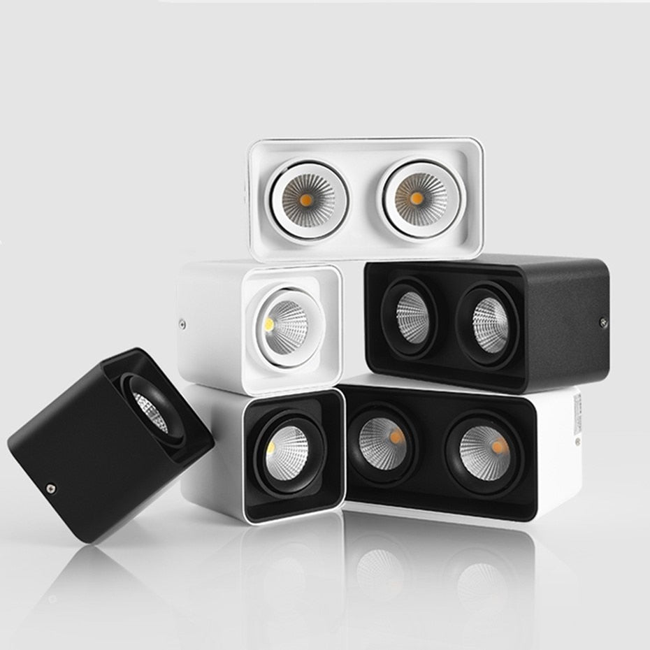 Square Surface Mounted Ceiling Downlight lamp 7W 14W ceiling led lights AC110V 220V cob led spot lights Ceiling Fixtures Lighting