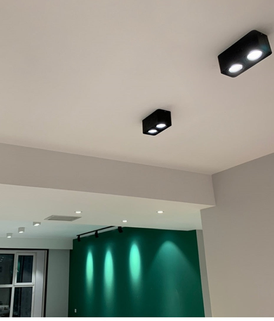 Square Surface Mounted Ceiling Downlight lamp 7W 14W ceiling led lights AC110V 220V cob led spot lights Ceiling Fixtures Lighting