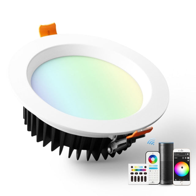 ZigBee 3.0 Pro Smart Ceiling Downlight RGBCCT work with Amazon Echo Plus SmartThings App/Voice/Remote Control 6W/9W/12W Spot