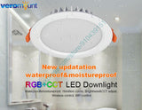 MiBoxer FUT069 15W RGB+CCT IP54 Downlight AC 110V 220V 2.4G RF Wireless Remote WiFi Smartphone APP Alexa Google Voice Control