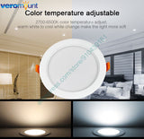 MiBoxer FUT069 15W RGB+CCT IP54 Downlight AC 110V 220V 2.4G RF Wireless Remote WiFi Smartphone APP Alexa Google Voice Control