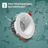 Gledopto Zigbee 3.0 Smart RGBCCT LED Downlight Pro 6W/12W Waterproof Rating IP54 Work With Tuya APP/Voice/RF Remote Control