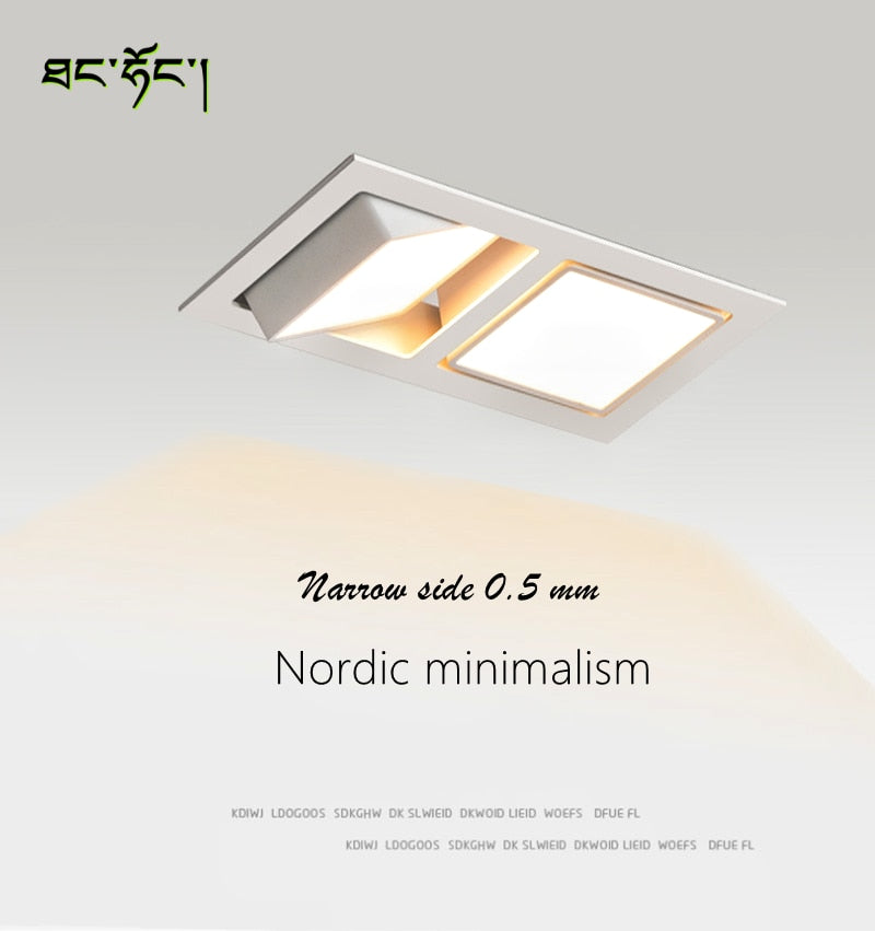 LED downlight adjustable angle ceiling light grille spotlight embedded 7W 14W 21W living room bedroom aisle home lighting