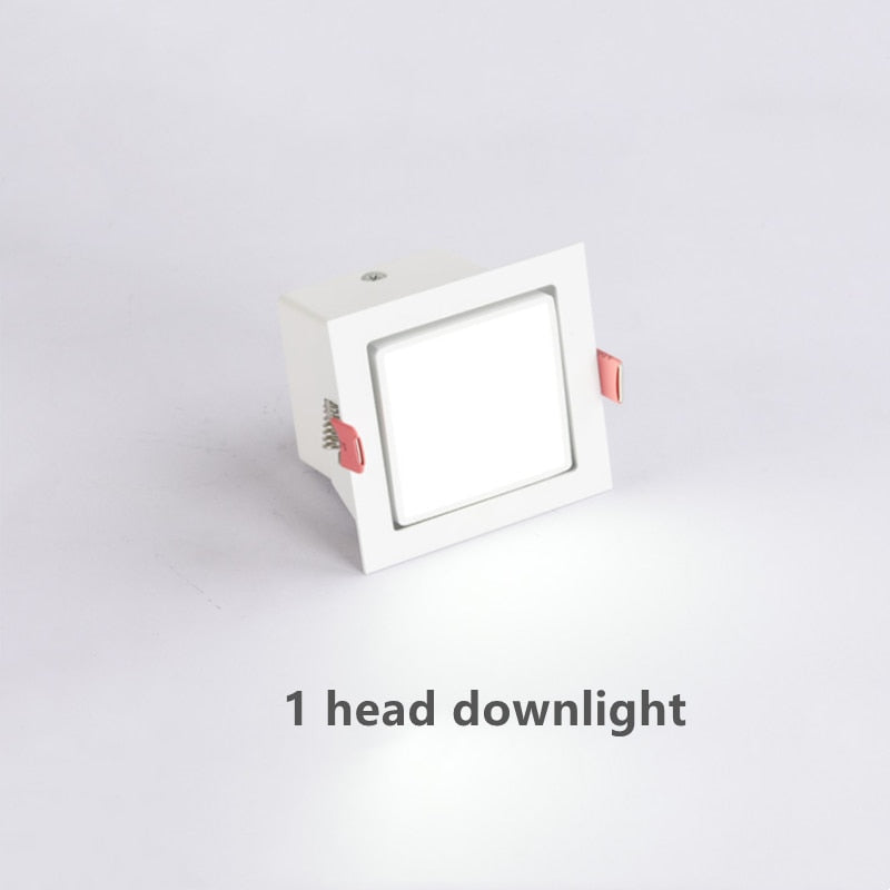 LED downlight adjustable angle ceiling light grille spotlight embedded 7W 14W 21W living room bedroom aisle home lighting