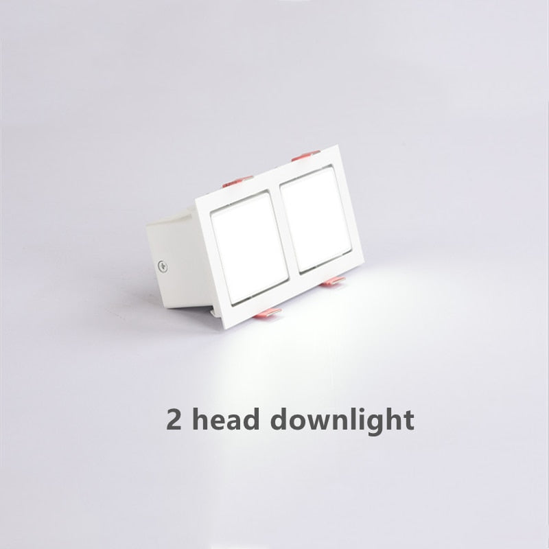 LED downlight adjustable angle ceiling light grille spotlight embedded 7W 14W 21W living room bedroom aisle home lighting