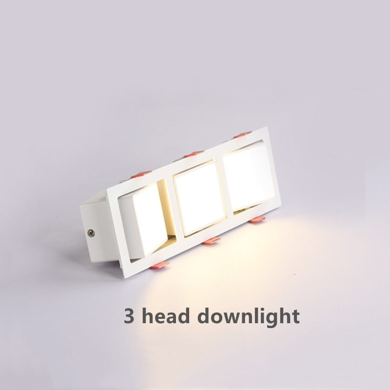 LED downlight adjustable angle ceiling light grille spotlight embedded 7W 14W 21W living room bedroom aisle home lighting