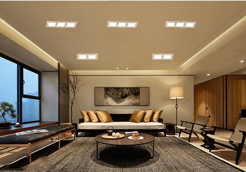 LED downlight adjustable angle ceiling light grille spotlight embedded 7W 14W 21W living room bedroom aisle home lighting