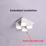 LED downlight Nordic four-head downlight 28W indoor home lighting fixtures adjustable angle ceiling light