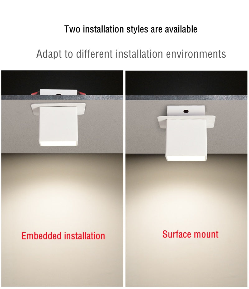 LED downlight Nordic four-head downlight 28W indoor home lighting fixtures adjustable angle ceiling light