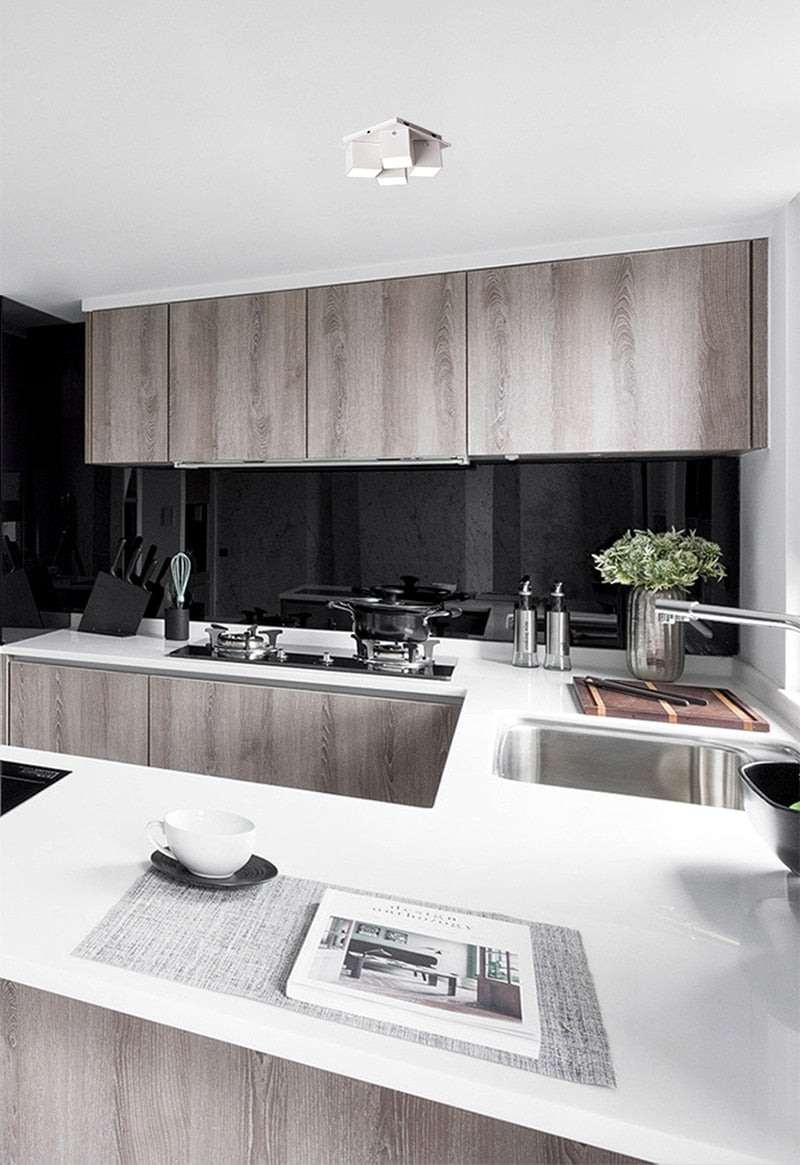 LED downlight Nordic four-head downlight 28W indoor home lighting fixtures adjustable angle ceiling light