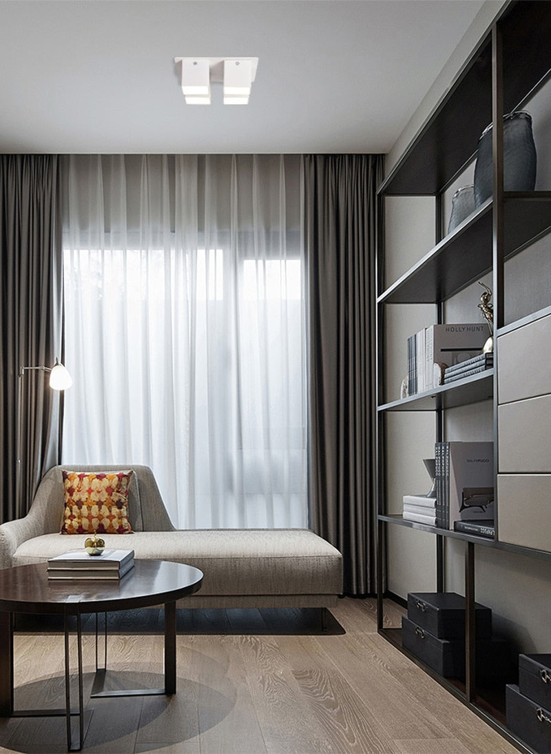 LED downlight Nordic four-head downlight 28W indoor home lighting fixtures adjustable angle ceiling light