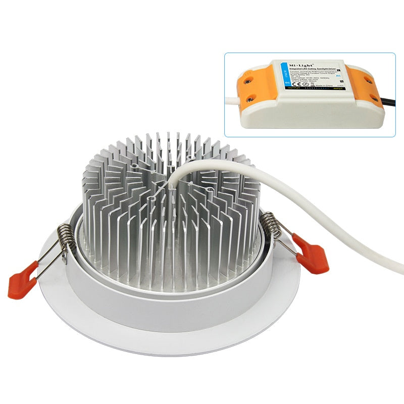 Smart LED Light Miboxer 9W RGB + CCT LED Downlight FUT068 Round AC 100V-240V WiFi Control Brightness Dimmable Angle Adjustable