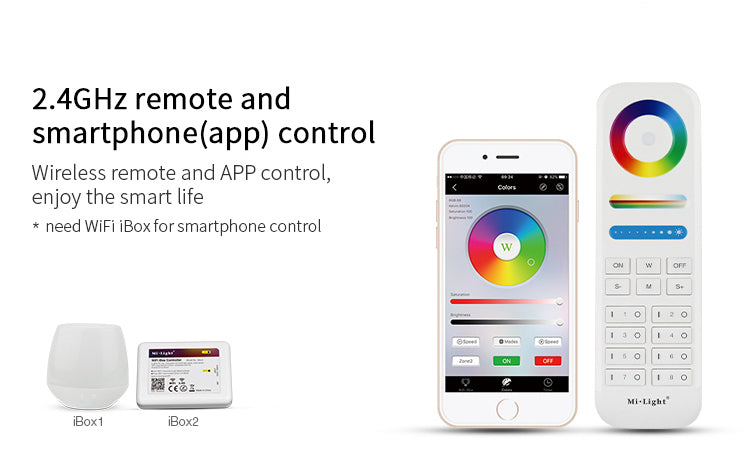 Smart LED Light Miboxer 9W RGB + CCT LED Downlight FUT068 Round AC 100V-240V WiFi Control Brightness Dimmable Angle Adjustable