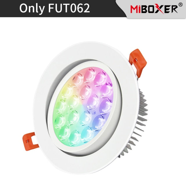 Smart LED Light Miboxer 9W RGB + CCT LED Downlight FUT068 Round AC 100V-240V WiFi Control Brightness Dimmable Angle Adjustable