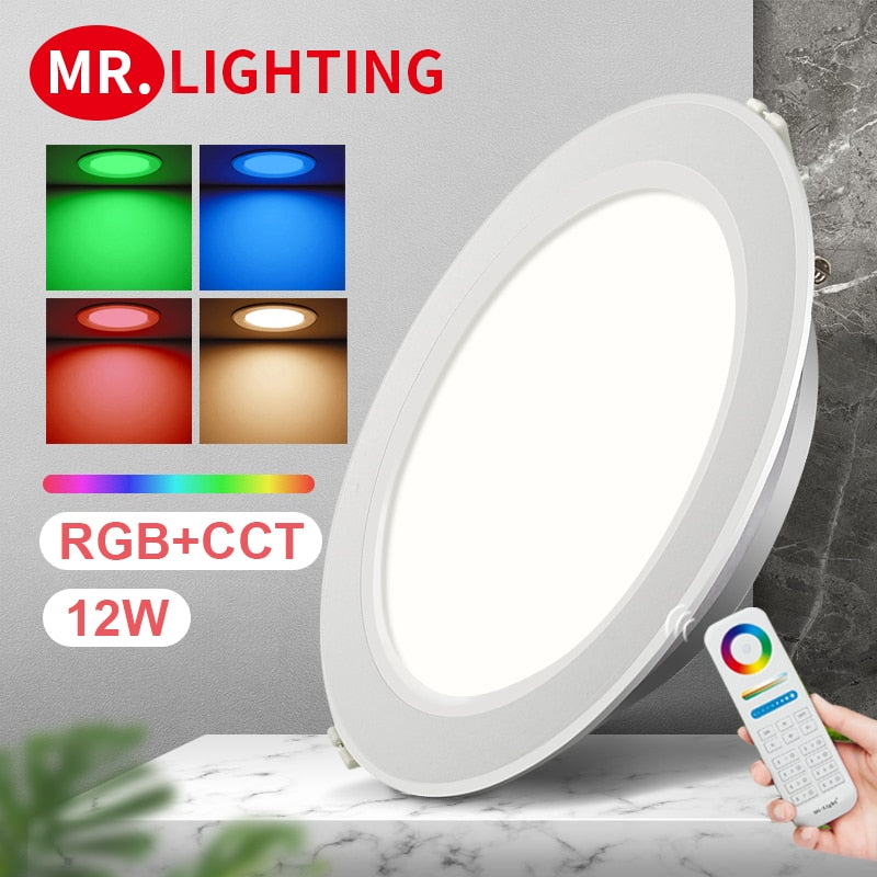 Miboxer LED Downlight 12W RGB CCT FUT066 Round AC 100V-240V Brightness Adjustable Smart LED Living Room Light Bedroom Downlight