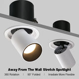 LED Downlight Embedded Ceiling Lamp 7W 10W 12W Dimmable Spotlight Living Room Simple Nordic Adjustable And Rotate  COB Light