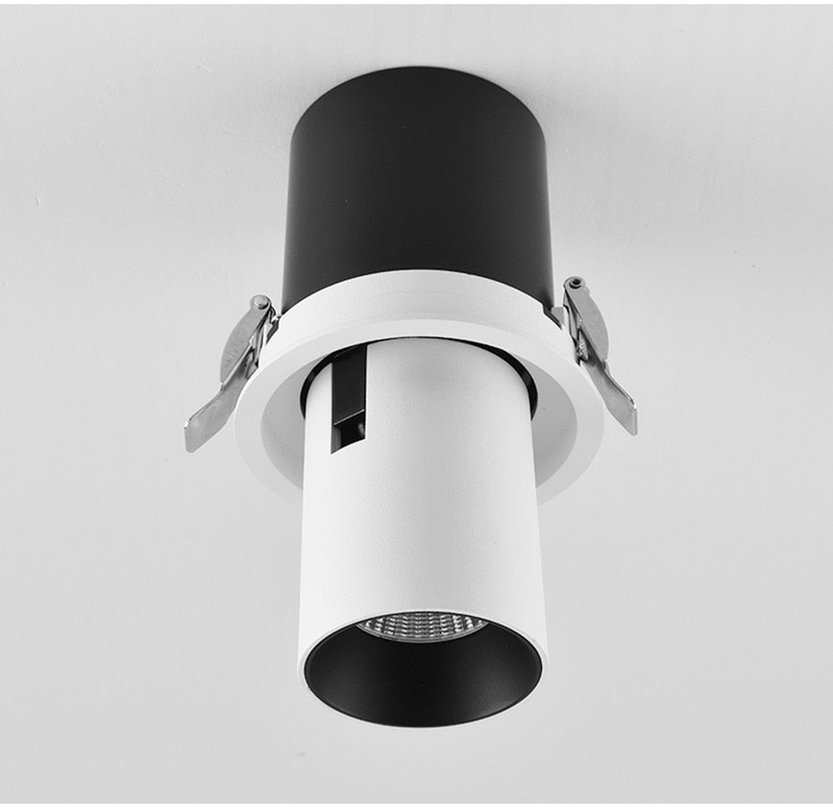 LED Downlight Embedded Ceiling Lamp 7W 10W 12W Dimmable Spotlight Living Room Simple Nordic Adjustable And Rotate  COB Light