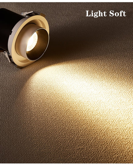 LED Downlight Embedded Ceiling Lamp 7W 10W 12W Dimmable Spotlight Living Room Simple Nordic Adjustable And Rotate COB Light