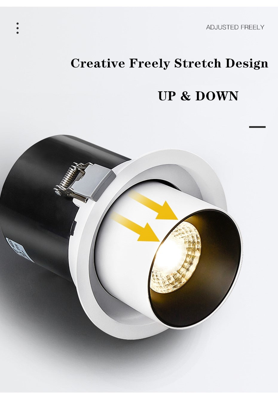 LED Downlight Embedded Ceiling Lamp 7W 10W 12W Dimmable Spotlight Living Room Simple Nordic Adjustable And Rotate COB Light