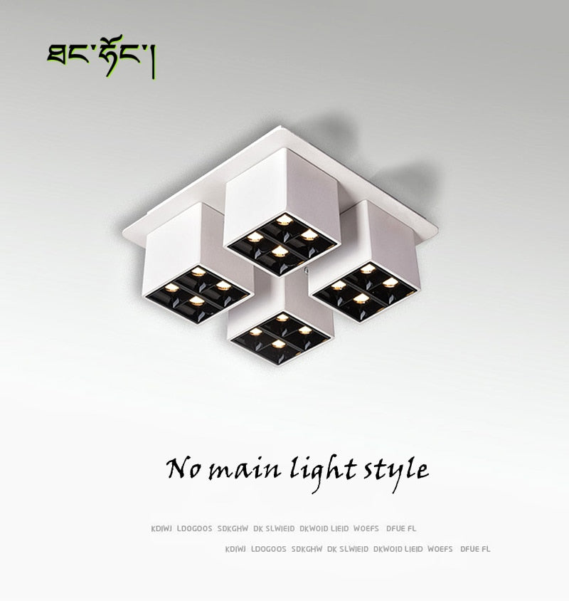 LED downlight square spotlight 32W embedded ceiling downlight bedroom living room aisle restaurant home lighting lighting