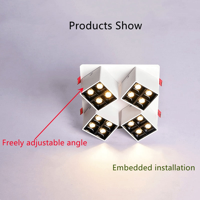 LED downlight square spotlight 32W embedded ceiling downlight bedroom living room aisle restaurant home lighting lighting