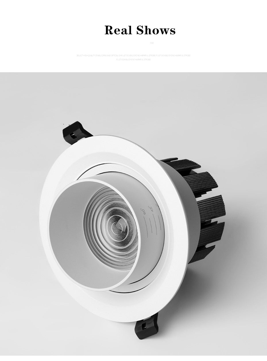 Focusable Led Downlights 5W 10W Led Ceiling Light 15W Recessed Down Light Round Ceiling lamp 220V 110V  LED Spot Light Lightings