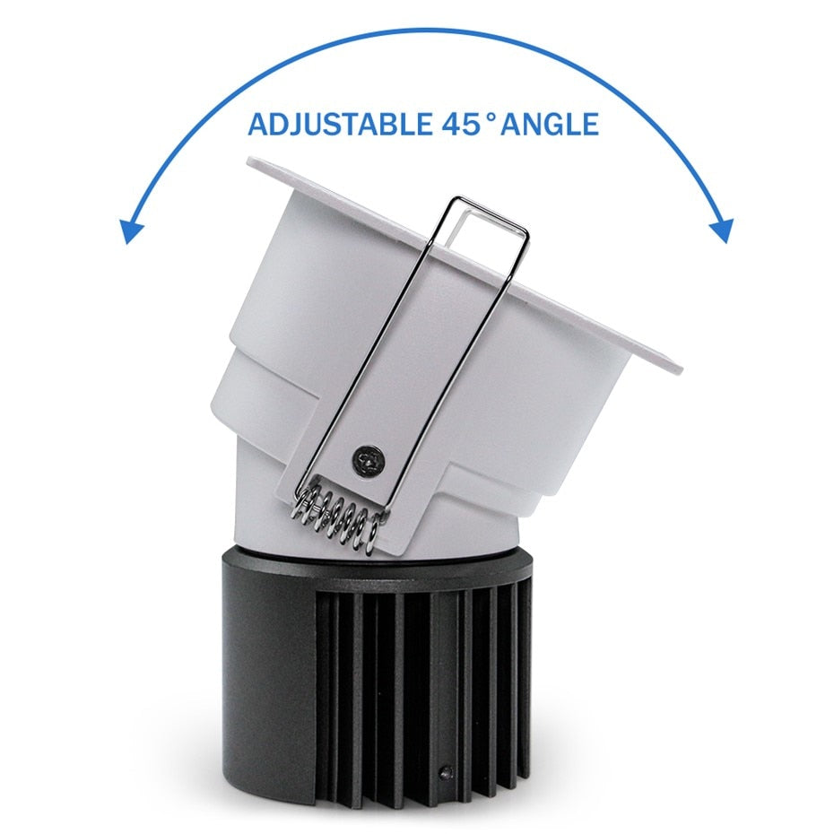 Dimmable LED Recessed spot light Narrow Border Downlight living room spotlight 7W 12W 15W downlight minimalist bedroom light