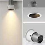 Dimmable LED Recessed spot light Narrow Border Downlight living room spotlight 7W 12W 15W downlight minimalist bedroom light