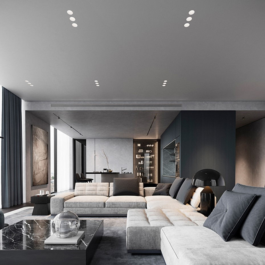 Dimmable LED Recessed spot light Narrow Border Downlight living room spotlight 7W 12W 15W downlight minimalist bedroom light